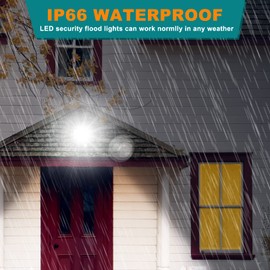 Treoir LED Outdoor Spotlight with Motion Sensor 30 W, Super Bright 3000 LM Outdoor Spotlight 3500 K Floodlight IP66 Waterproof Headlight for Garden, Garage, Yard (Warm White)