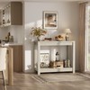 Besiost Small Farmhouse Wood Entryway Table Narrow Console Table with
