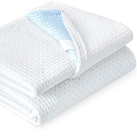 Mattress Topper Cover (Only Cover) Mattress Topper Protector Bedding Rayon Made from Bamboo Removable Mattress Encasement with Zippers