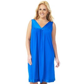 Exquisite Form Women's Coloratura Sleeveless Short Gown, Rocky Blue, X-Large