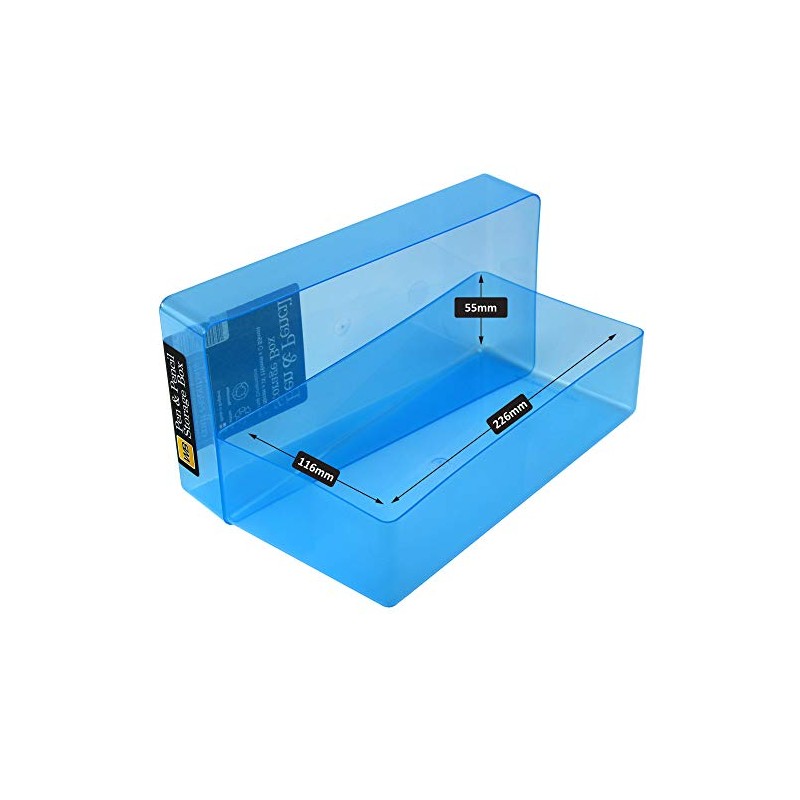 WestonBoxes Plastic Storage Boxes with Lids for Pens, Pencils and