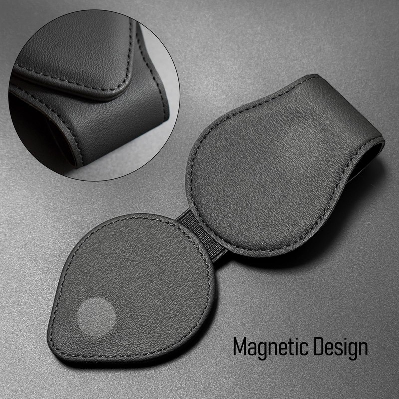 Cute Duck - Car Sunglass Holder, Magnetic Leather Eyeglass Hanger