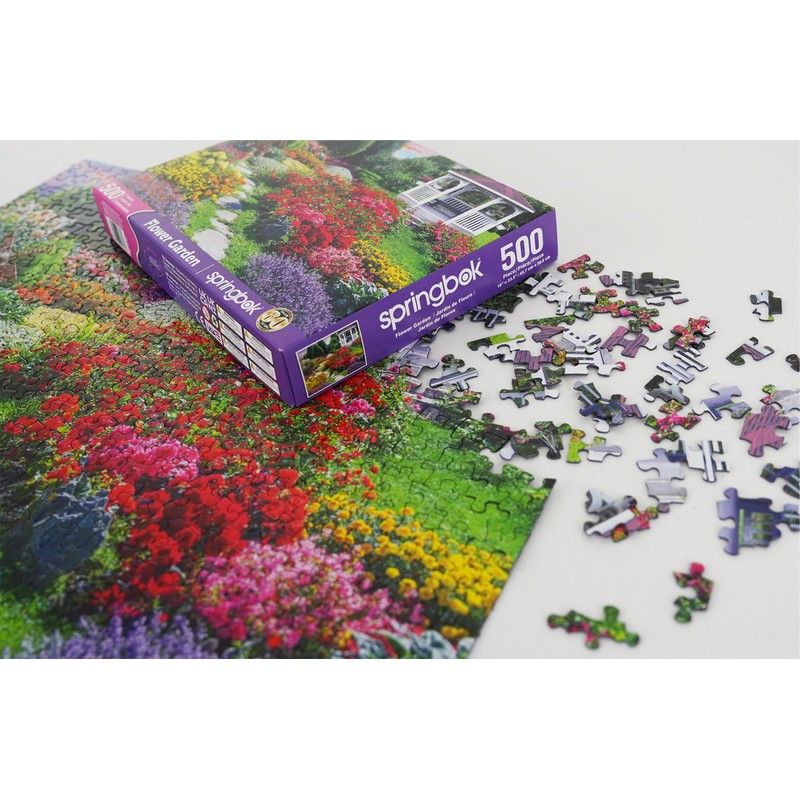 Springbok Flower Garden 500 Piece Puzzle for Adults - Featuring