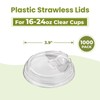 FMP Brands Strawless Lids for 16/20/24 oz Plastic Clear Cup