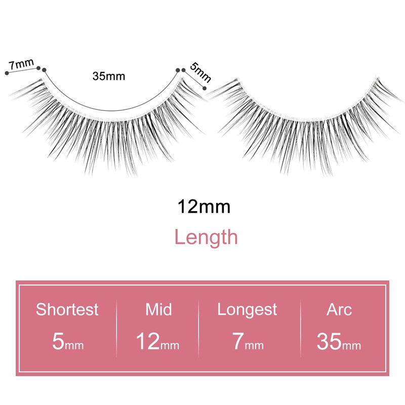 Dorisue Fluttery natural eyelashes Round shape medium volume 3 pairs