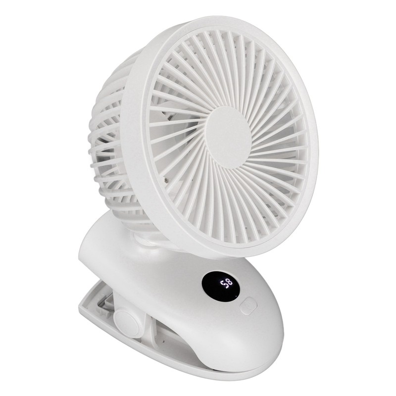 USB Desk Clip On Fan Intelligent Digital Display 3 Blades