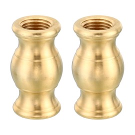 PATIKIL M10 Thread 17x30mm Lamp Pipe Brass Coupling, 2 Pack Threaded Lamp Rod Coupler Light Fixture for Light Repair Assembly