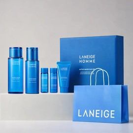 Laneige [Head office direct management] Laneige Homme Active Water 2-piece set (Skin 180ml + Moisturizer 125ml) / [본사직영] 라네즈 옴므 액티브 워터 2종 세트 (스킨180ml+모이스처라이저125ml)