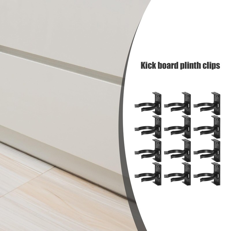 HOMSFOU 20pcs Cabinet Foot Buckle Baseboard Toe Kick Clips Furniture