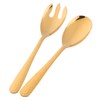 BISDARUN Gold 2 Piece Salad Servers Salad Serving Set Stainless