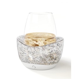 Wine Chiller for Glass Stemless Wine Glass Chiller Keeps Your Glasses of Vino Cold 10 Color Light Modes Separable Wine Essentials Accessories (White)