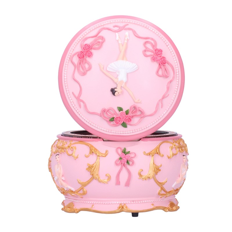 LED Music Box Figurine Rotation Exquisite Music Box Home Decoration
