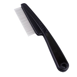 Men's Stainless Steel Fine Dandruff Lice Comb Head Lice Comb Dandruff Flea Comb Scalp (Black x Black)