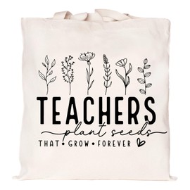 Jakayla Funny Teacher Appreciation Gifts, Cotton Tote Bag with Interior Pocket, Cute Canvas Tote Bags, Aesthetic Tote Bag for Women Teacher Gifts Birthday Graduation Valentines Day Christmas Gifts
