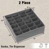 Simple Houseware 2 Pack Closet Sock Organizer, 24 Cell Drawer