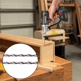 Spiral Drill Bit HSS, Extra Long 160 mm, Direct Shank Drill Bit Set 4 mm Diameter, Twist Drill Bit for Metal Wood, Auger Drill, Tool, Electric Drill Hole, Drill Block, Masonry, Concrete