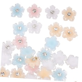 Healvian 5pcs Flower Nail Charms Rhinestones for Nail Art Decorations and Accessories for Women and Girls Eye-catching Manicure Jewels for Creative Designs