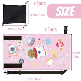 panemy Aeroplane Seat Extension Children, Children's Aeroplane Footrest, Footrest Plane, Plane Gadgets, Travel Cot Children, Foldable Airplane Footrest for Kids for Short Distance Air Travel (Pink)