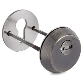 Apecs DP-80-C-CR Protective Escutcheon for Front Door, Exterior Doors and Interior Doors, Key Escutcheon for Profile Cylinder PZ with Core Extraction Protection, Round, Chrome, 1 Pair, 1 Pair