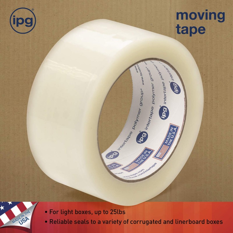 IPG Moving Tape, 1.88" x 54.6 yd, Clear (Single Roll)