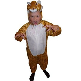 Ikumaal Tiger Costume AN28, Sizes 74-128cm, for Babies/Toddlers, for Carnivals/Parties, 110/116