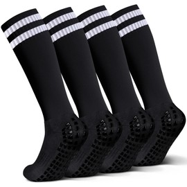Raigoo Grip Athletic Socks,Soccer Softball Baseball Football Sport Non Slip Non Skid Socks for Adult Youth