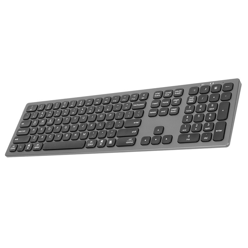 Bluetooth Keyboard with Numeric Keypad Skid Resistance Pads 110 Keys