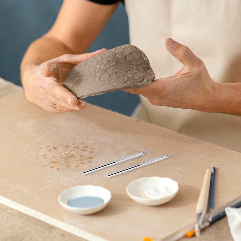 8 PCS Clay Scoring Tools, Stainless Steel Pottery Scoring Tool,