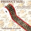 Whaline Leopard Print Wired Edge Ribbon Craft Ribbons Red Lace