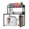okcomuy Large Self Cleaning Litter Box Table with Storage Shelf,