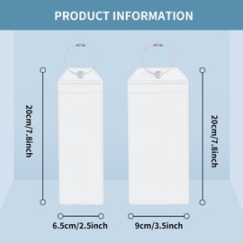 Cruise Luggage Tag Holder, 6 Pcs Luggage Tags for Suitcases, Waterproof Suitcase Tags with Stainless Steel Wire, Clear Durable Travel Tags for Luggage (6, 9 x 20cm)