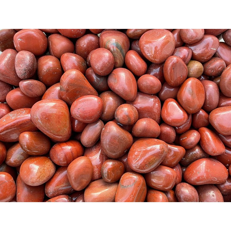GAF TREASURES Wholesale Red Jasper Tumbled Stones, Polished Red Jasper