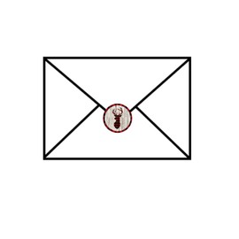 Buffalo plaid deer christmas envelope seals, stickers, labels, tags, Peel and stick