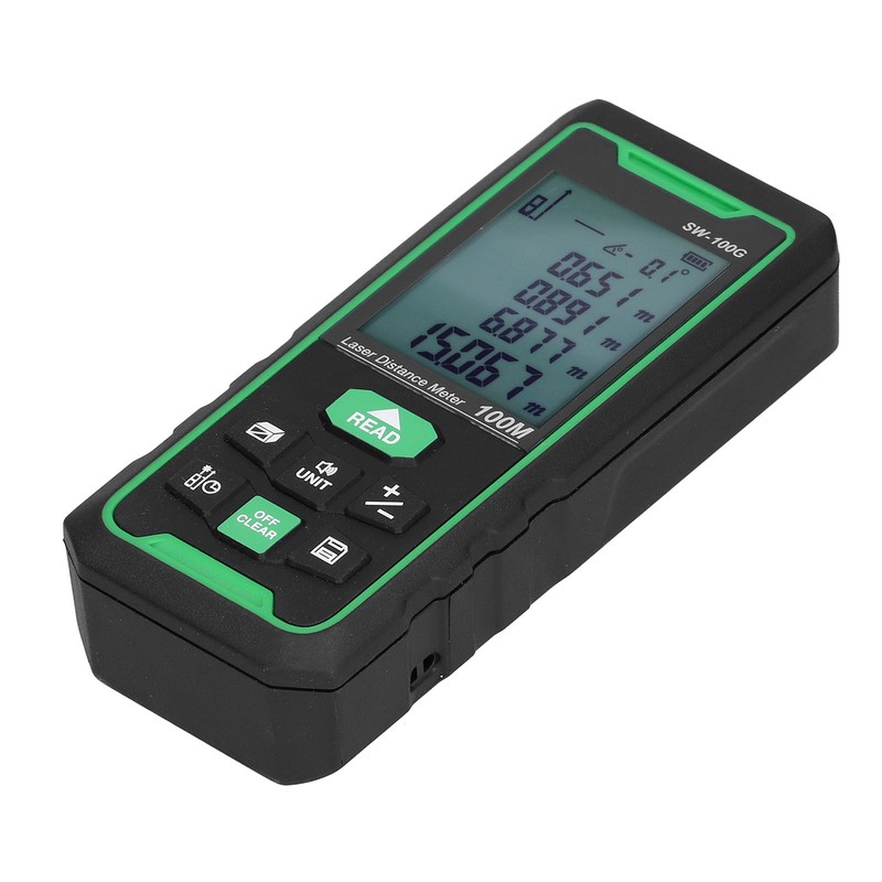 SW‑100G Green Light Rangefinder Handheld Universal Distance Meter for Indoor