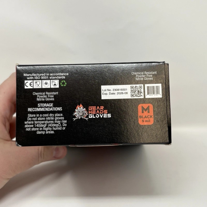GEARHEADS NEW IN BOX - GEARHEADS Black Nitrile 5mil thick