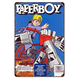HomDeo Tin Sign 8" x 12" for Home Ranch Wine Cellar Bar Patio Metal Signs Vintage Paperboy Video Game Ad Arcade Gaming Retro Look Novelty Wall Decor