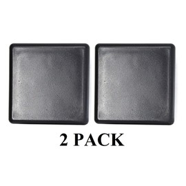 Plastic 4x4 inch Black Square Tubing Cap, Finishing Plug, Pipe Tubing End Cap, Durable Chair Glide Universal (2)