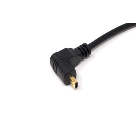 System-S Micro HDMI 1.4 Cable Upwards Angled to HDMI Male 30 cm