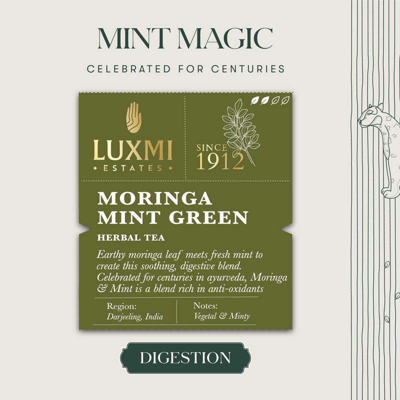 Luxmi Estates - Moringa Mint - Organic Moringa Mint Tea