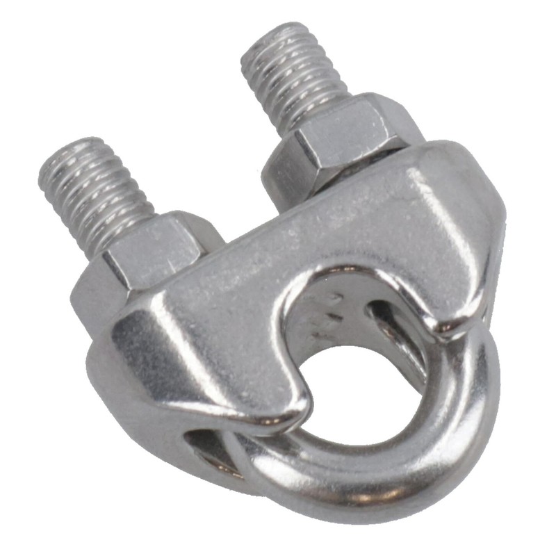 8mm Wire Rope/Cable Grip/Clamp Stainless Steel 316 Marine Grade 5