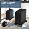 Hovadova Mobile PC Stand, Adjustable Metal Computer Tower Stand, PC