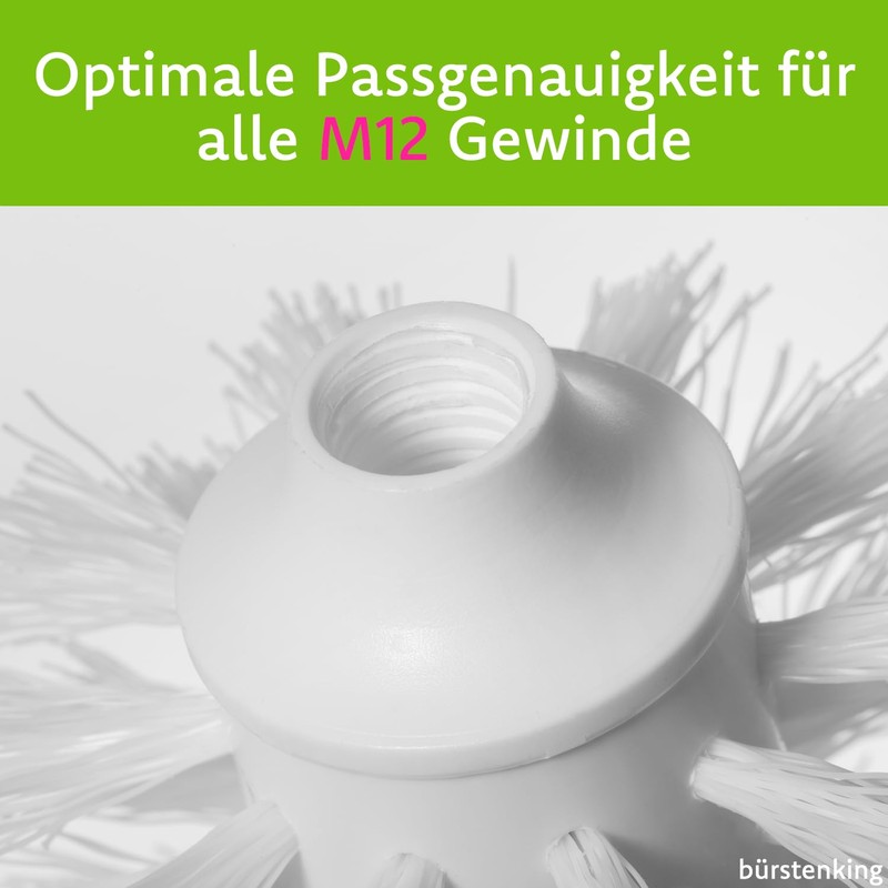 Toilet Brush Head White, diameter: 65 MM / M12 Thread