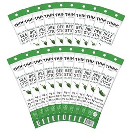 Think Jerky, Jalapeno Grass-Fed Beef Sticks (1.0 oz/Stick) Total 20 Sticks