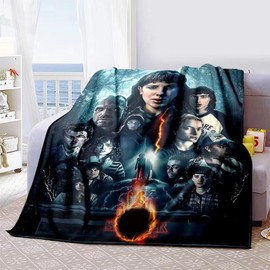 Stranger Things Throw Blanket, Soft Travel Blanket, Warm Fleece Blanket for Winter, Throw Blanket for Couch and Bed with Classic Design, 40*50 in - Color: C