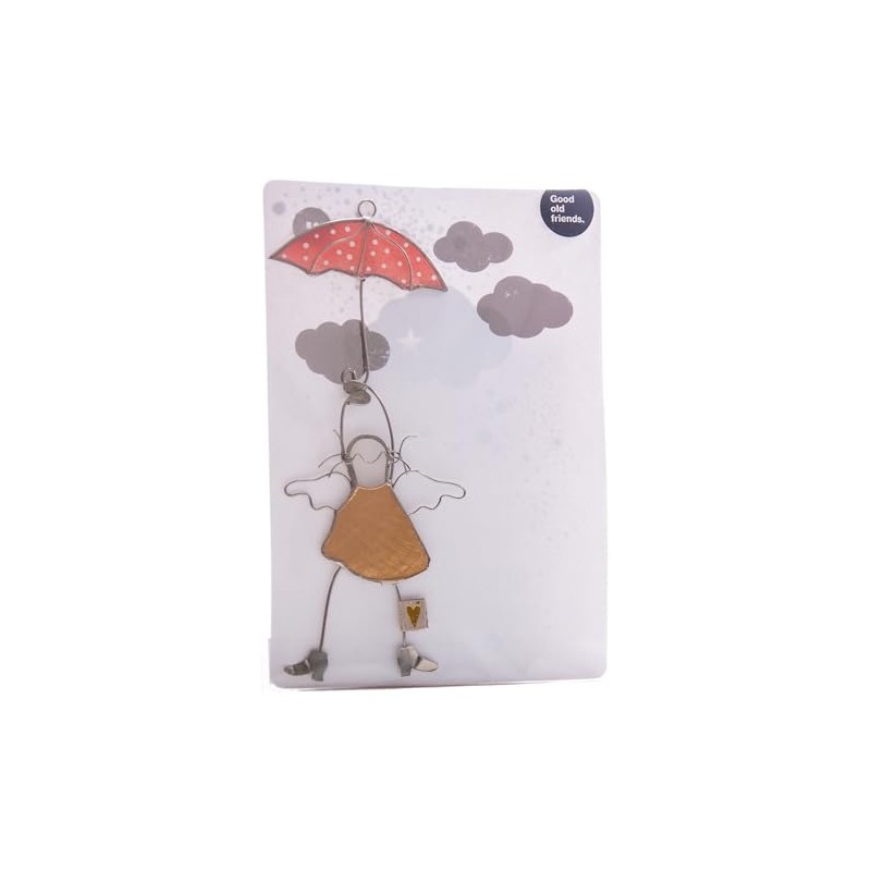 Good old Friends Floating Angel with Umbrella