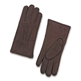 YISEVEN Women Winter Sheepskin Leather Gloves Thick Warm Merino Wool Fur Lining Lamb Thermal Long Wrist Classic Gift, Brown S, Brown, S (6"-7")