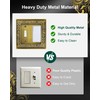 2-Pack Combo Toggle/Decorator Light Switch Cover Plate, Paisley Pattern Decorative