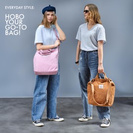 Woodland Corduroy Shoulder And Tote Bags For Women, Handbags For Women Girls Large Capacity Bag With Inner Pocket, Lightweight, Foldable Bag Perfect as Schoolbag, Shopping, Travel (Brown Large)