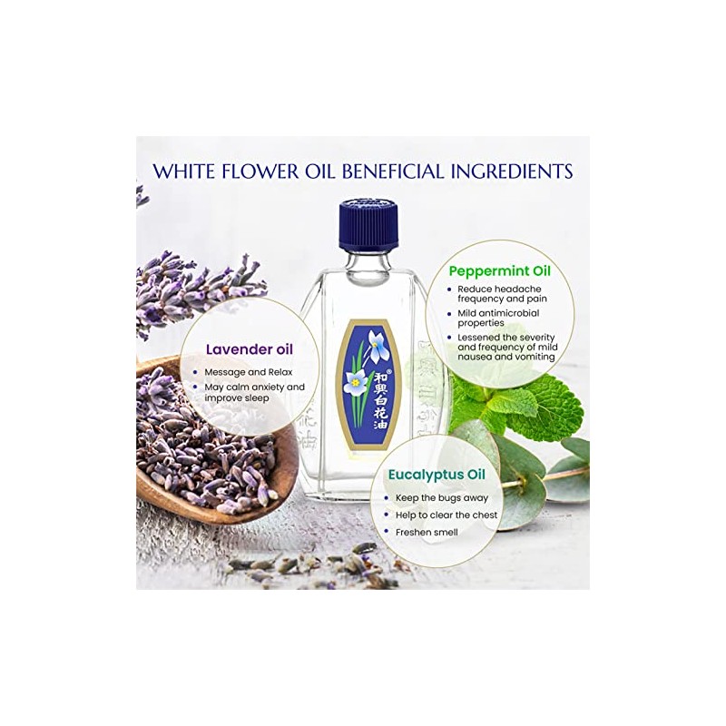 White Flower Aceite Bálsamo Analgésico Externo Flor Blanca 5ml 085fl