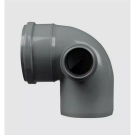 110 mm Soil Pipe Elbow Bend 90° Socket, 50 mm Right Side Inlet PVC Fitting